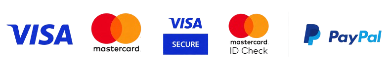 Visa, Mastercard, Visa Secure, Mastercard ID Check y PayPal